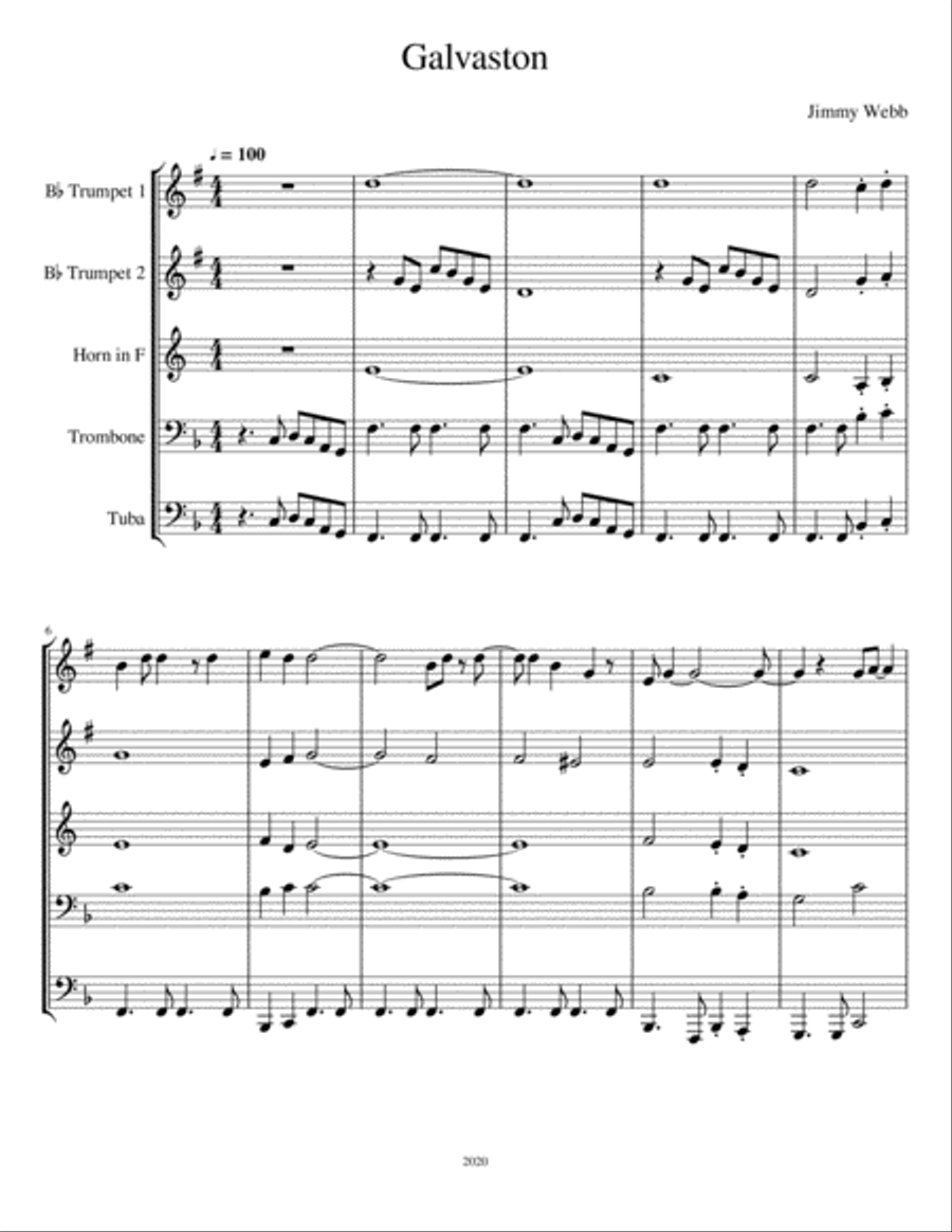 Galveston Brass Ensemble scores gallery preview page 1