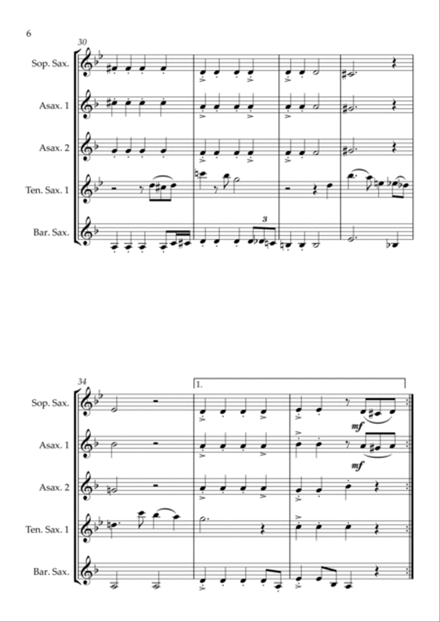 Nature Boy Nature Boy Woodwind Quartet scores gallery preview page 6