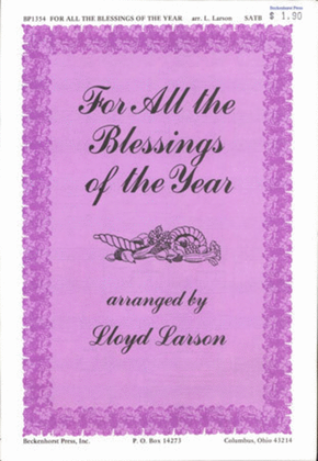 Book cover for For All the Blessings of the Year(Archive)