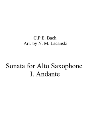 Book cover for Sonata in A Minor for Alto and String Quartet I. Andante