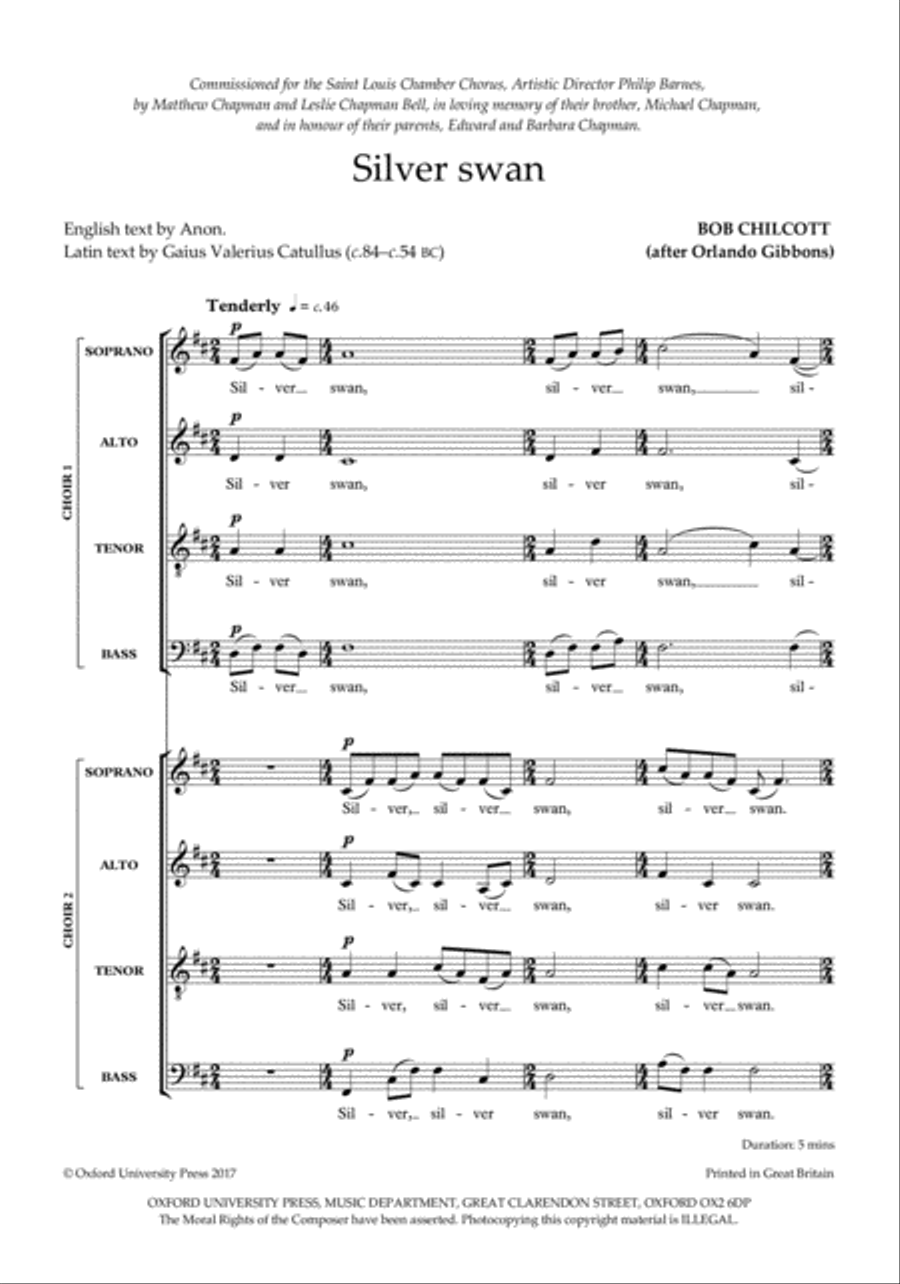 Silver swan 4-Part scores gallery preview page 2