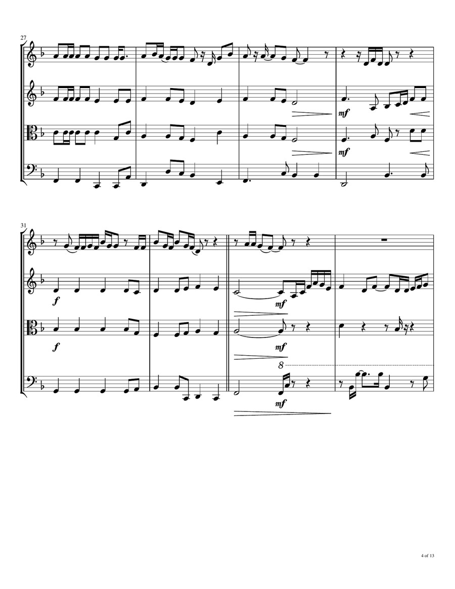 Romeo And Juliet String Quartet scores gallery preview page 5