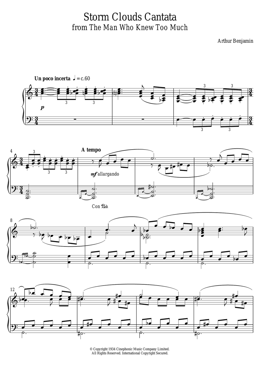 The Storm Clouds Cantata The Storm Clouds Cantata Piano Solo scores gallery preview page 1