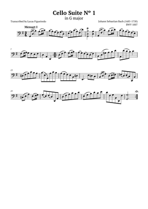 Cello Suite No 1 in G major - Menuet I - Bach