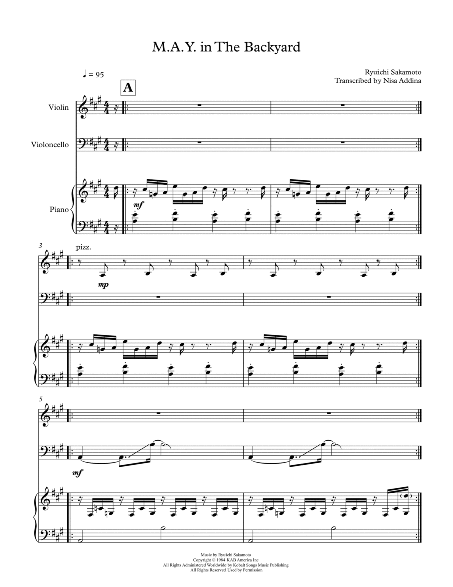 M.a.y. In The Backyard Piano Trio scores gallery preview page 1