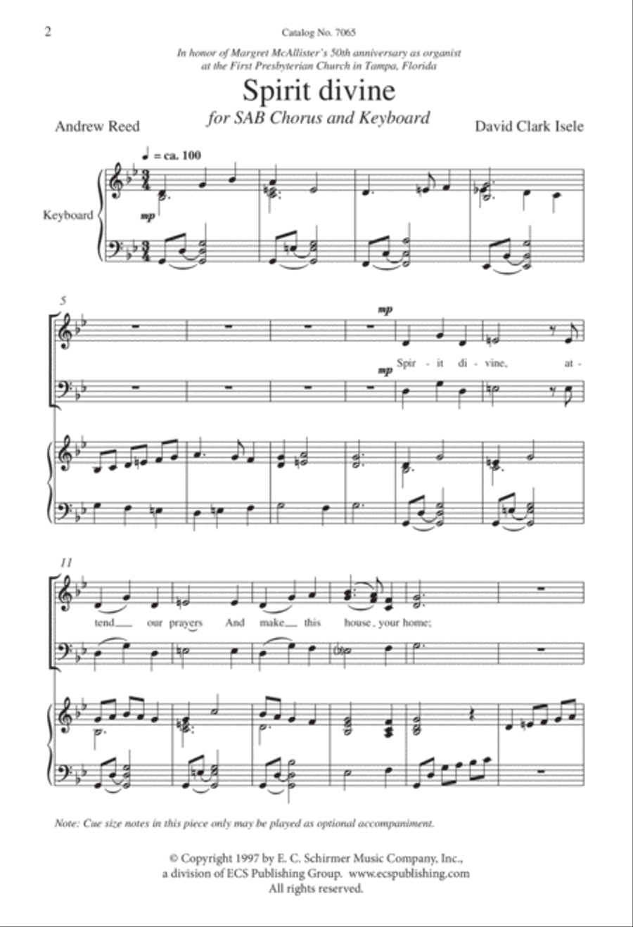 Spirit Divine Spirit Divine 3-Part scores gallery preview page 2