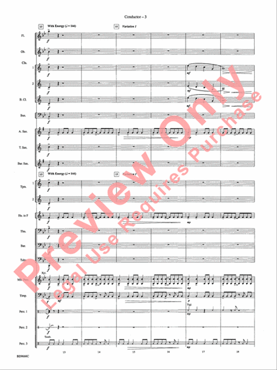 Hymnsong Variants Concert Band scores gallery preview page 6