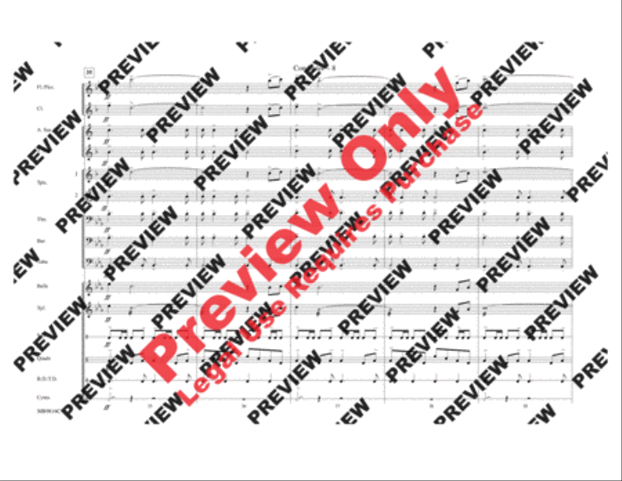 Gonna Fly Now (Theme from Rocky) Marching Band scores gallery preview page 18