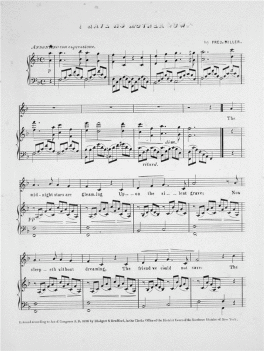 I Have No Mother Now. Ballad Voice scores gallery preview page 2