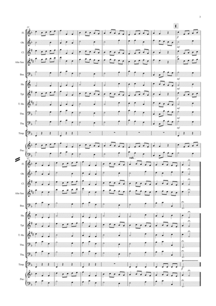 Minuet in G by Bach for School Wind Band image number null