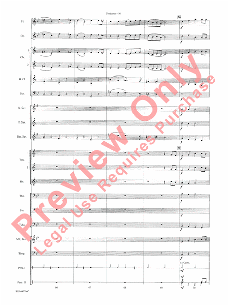 Paths of Glory Concert Band scores gallery preview page 16