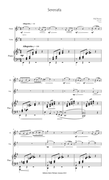 Serenata for flute, violin & piano image number null