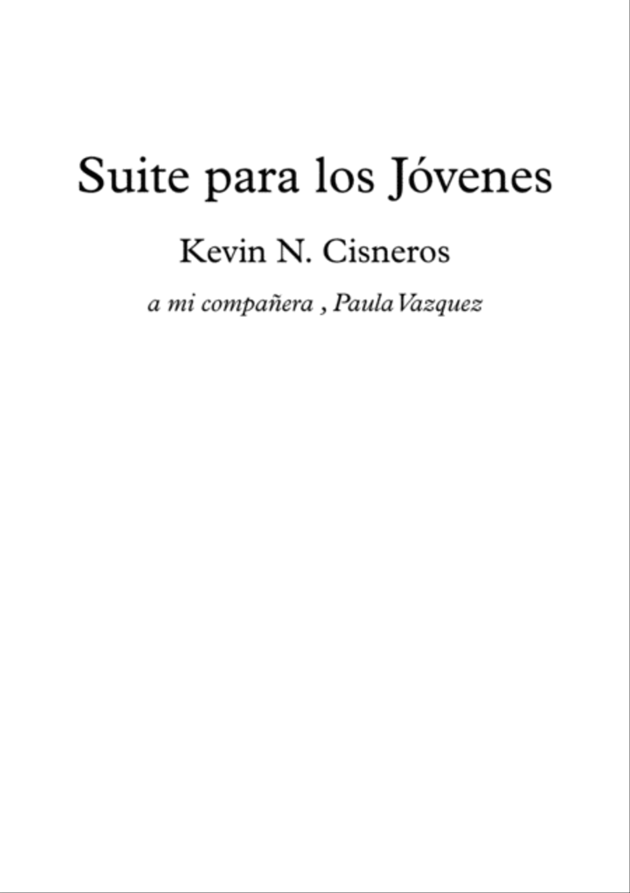 Suite para los Jóvenes Easy Piano scores gallery preview page 1