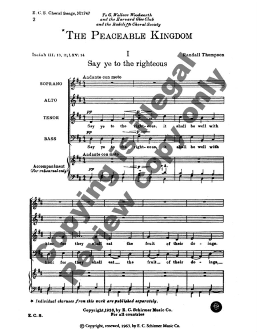 Say Ye to the Righteous 4-Part scores gallery preview page 9