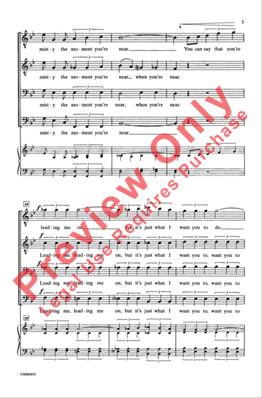 Misty Misty 4-Part scores gallery preview page 5