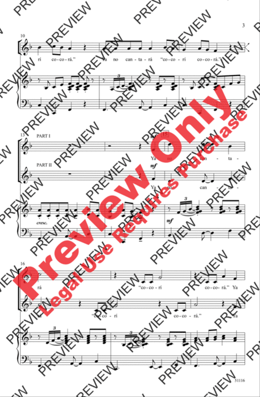 Mi Gallo 2-Part scores gallery preview page 3