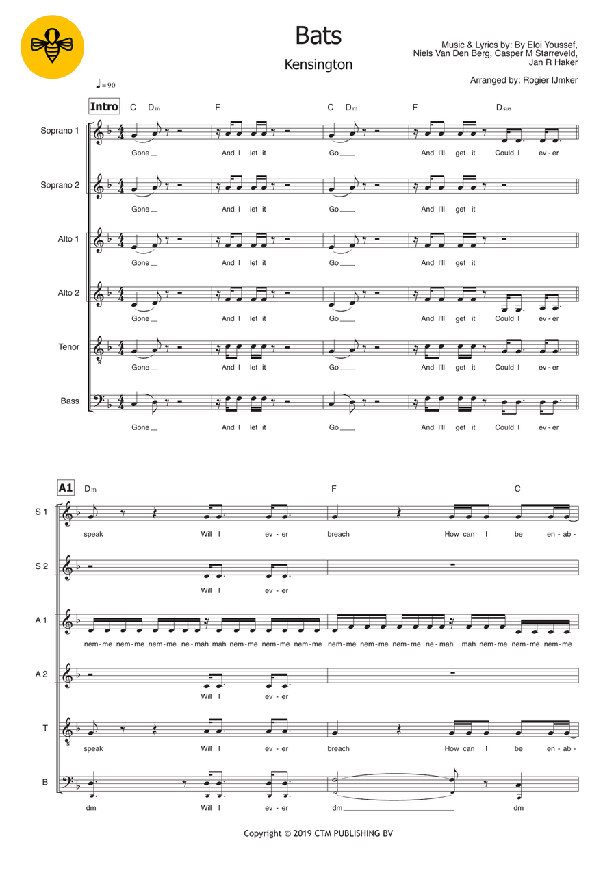Bats Bats A Cappella scores gallery preview page 1