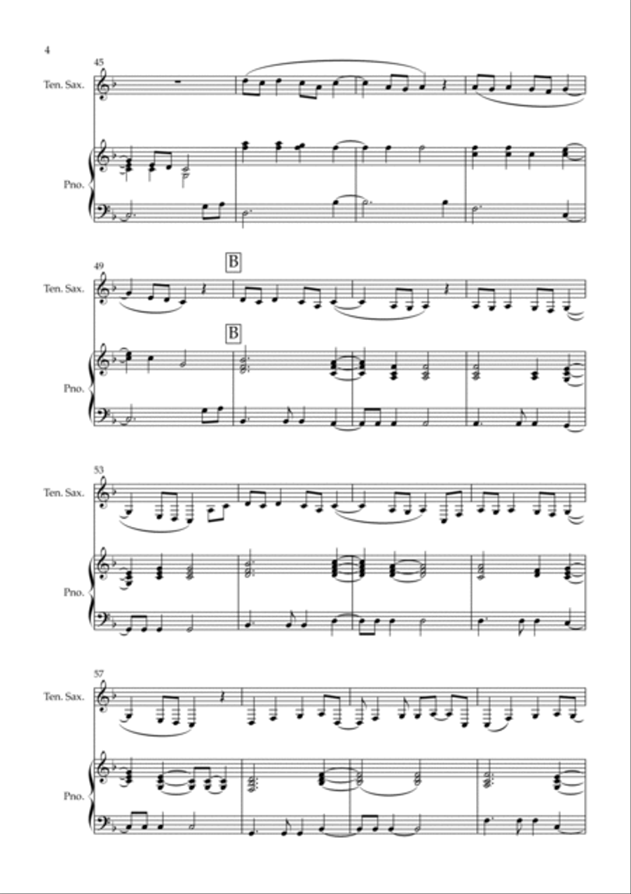 Paradise Tenor Saxophone scores gallery preview page 4