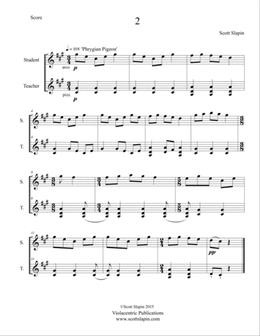12 Divertimenti for Violin String Duet scores gallery preview page 4