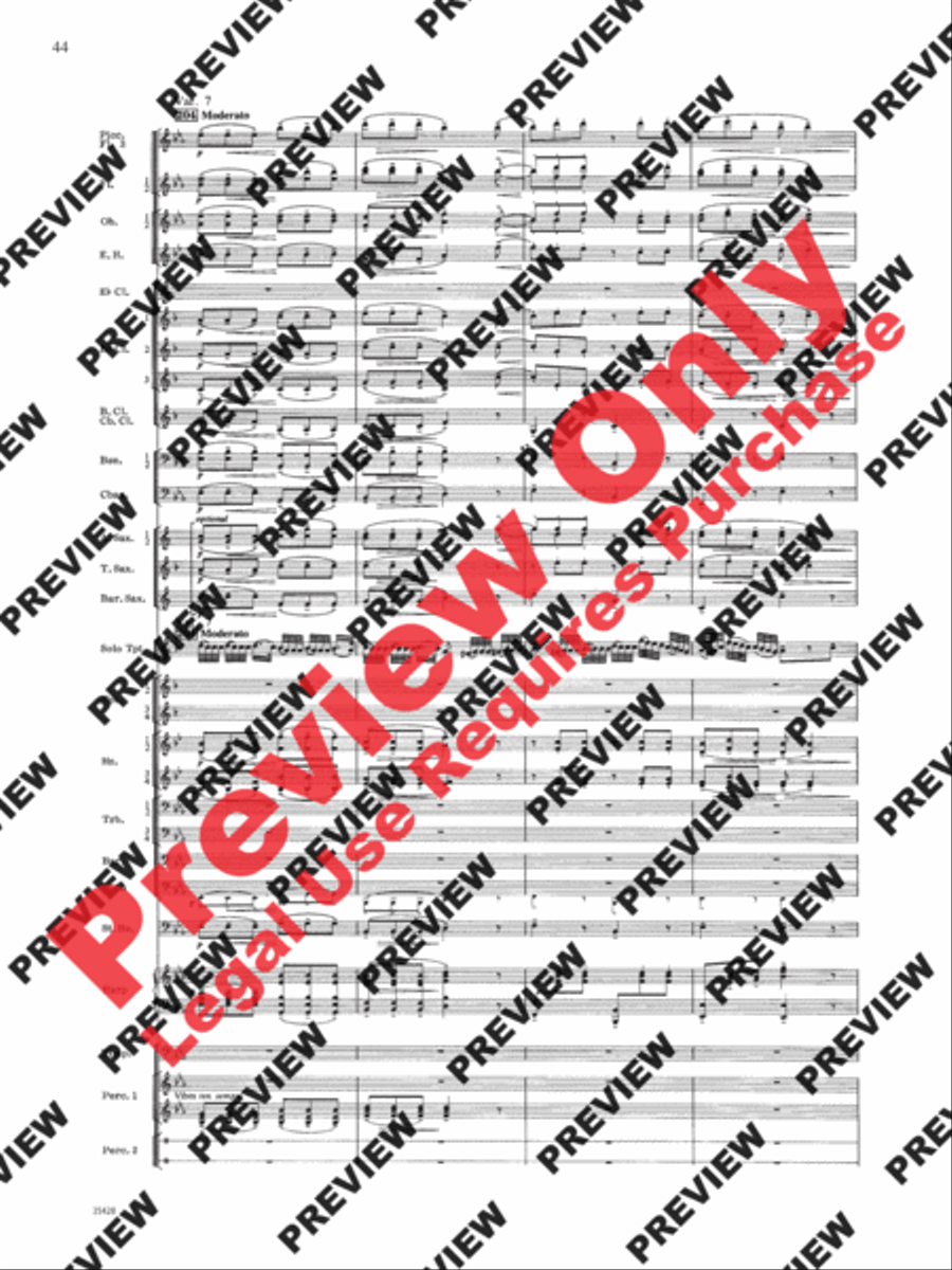 Le Carnaval de Venise Concert Band scores gallery preview page 45
