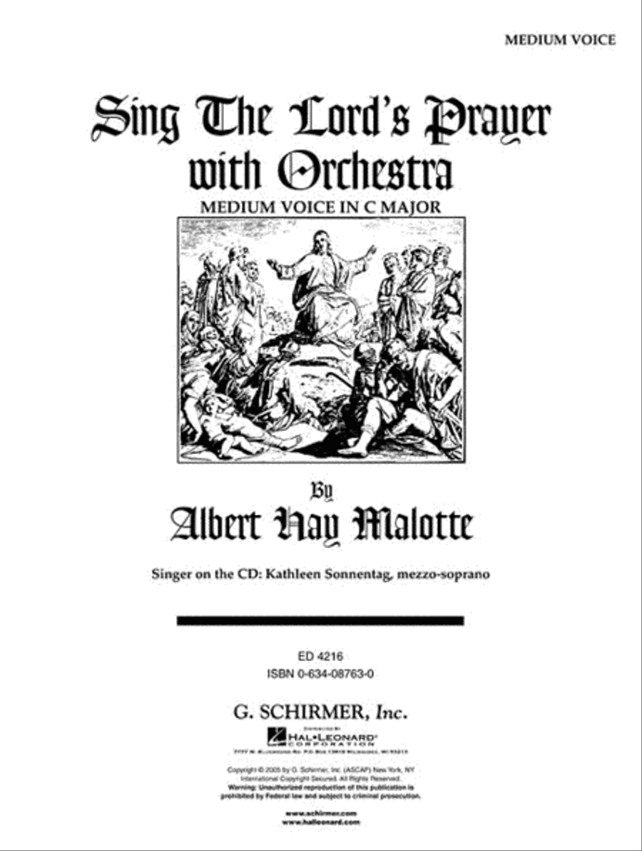 Sing The Lord's Prayer with Orchestra - Medium Voice Medium Voice scores gallery preview page 2