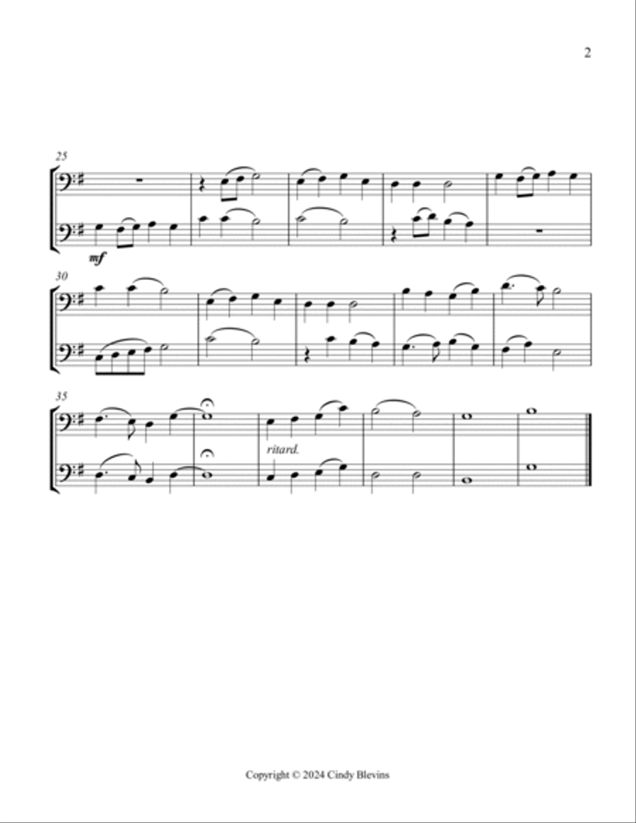For the Beauty of the Earth, for Trombone Duet Trombone Duet scores gallery preview page 3