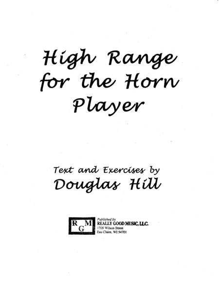 High Range for the Horn Player