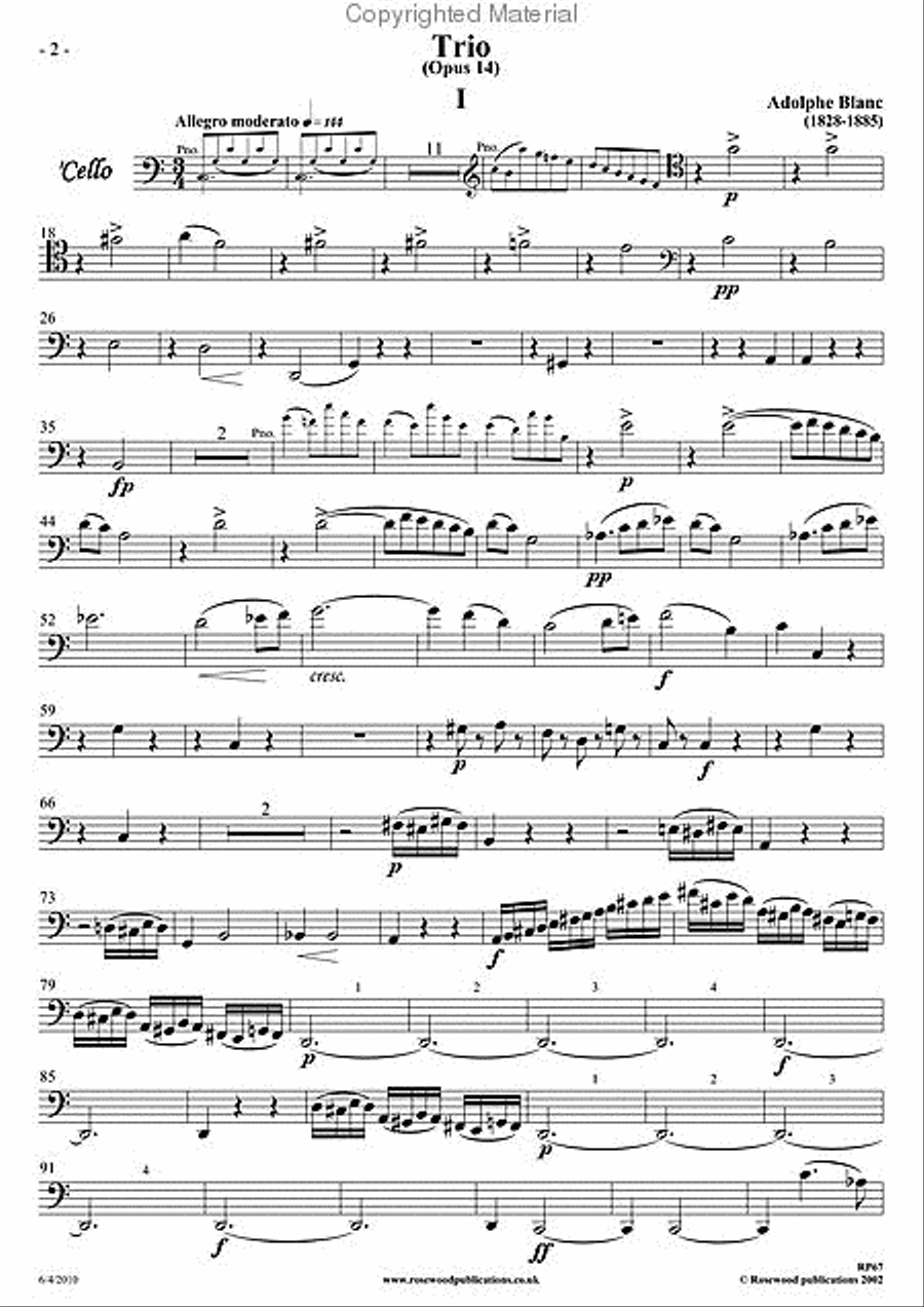 Trio, Op. 14 Flute scores gallery preview page 4