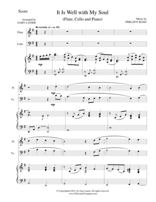 IT IS WELL WITH MY SOUL (Trio for Flute Cello and Piano with Parts)