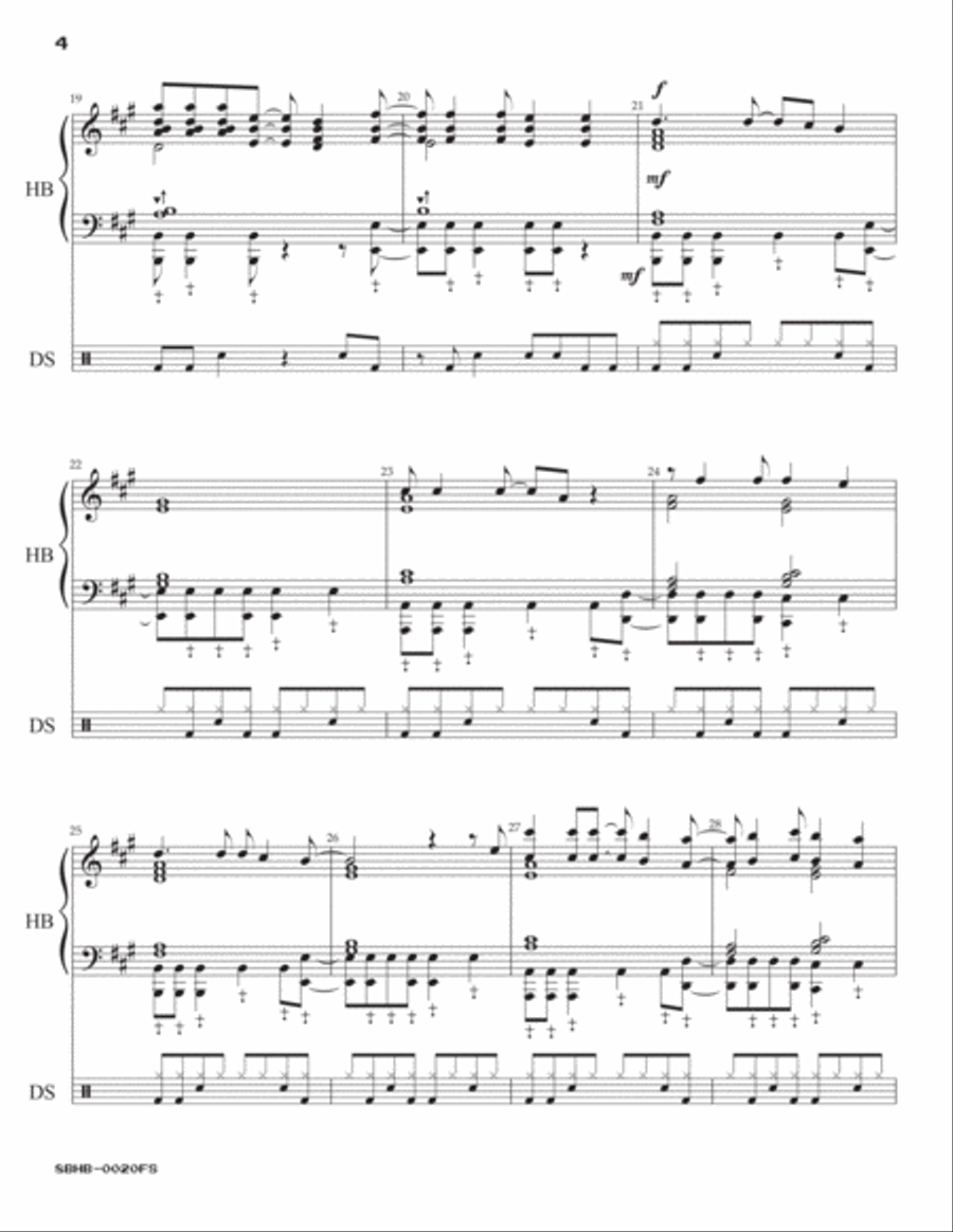 Take On Me Handbell Choir scores gallery preview page 4