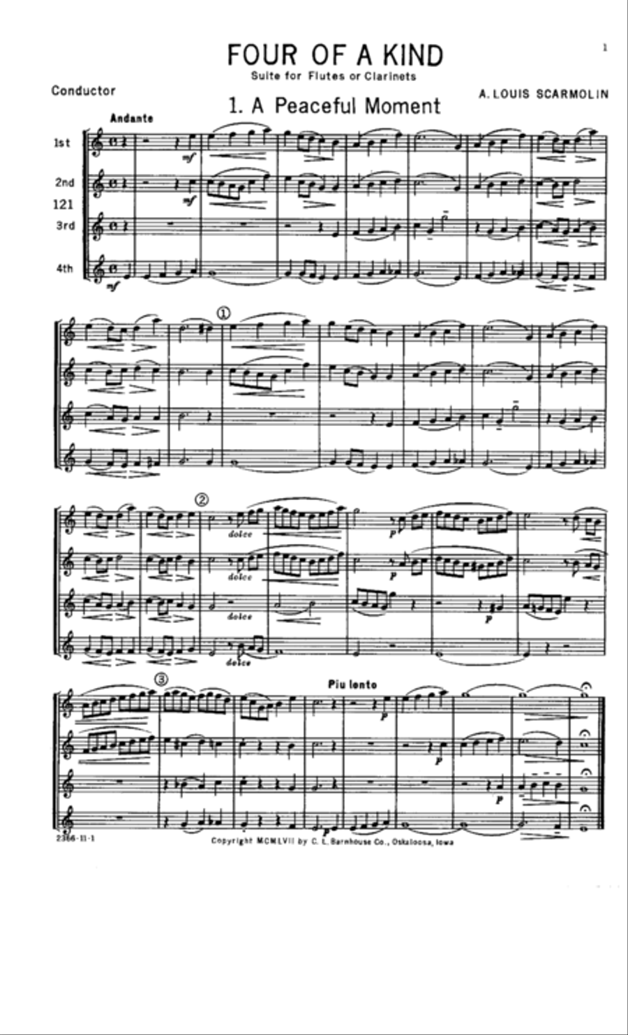 Four of a Kind Four of a Kind Clarinet Quartet scores gallery preview page 2