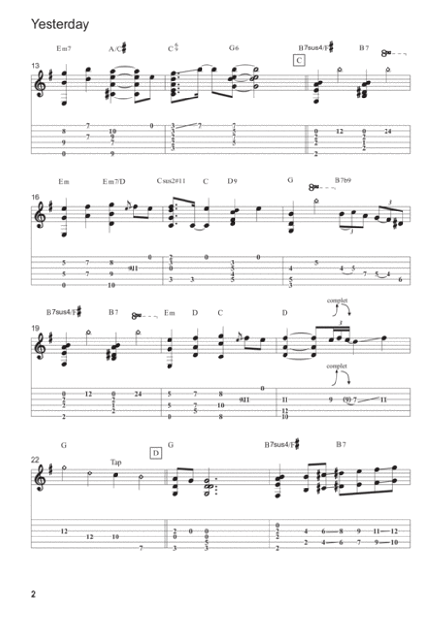 Yesterday Yesterday Guitar Tablature scores gallery preview page 3