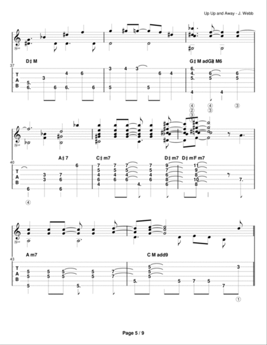 Up, Up And Away Electric Guitar scores gallery preview page 5
