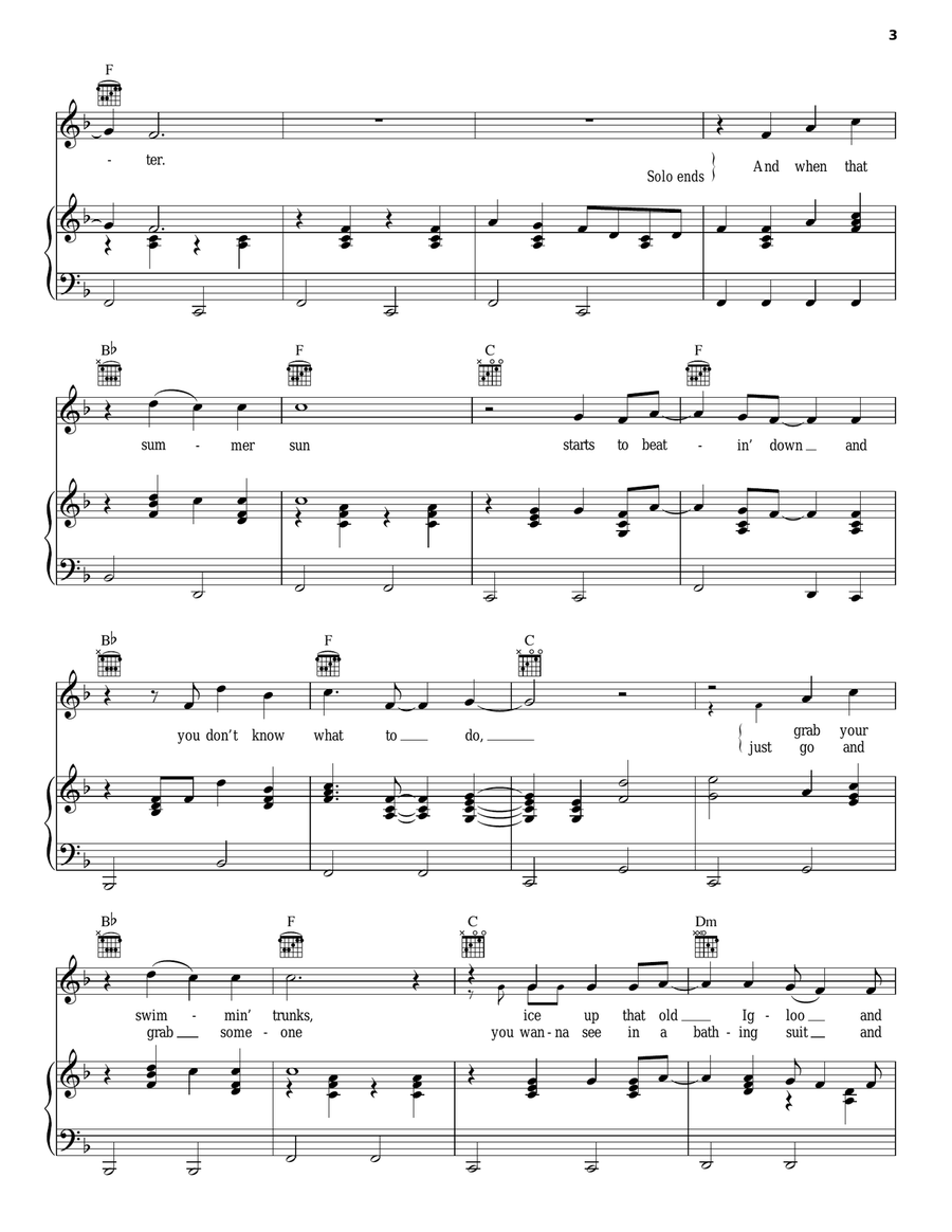 Water Water Piano, Vocal, Guitar scores gallery preview page 3