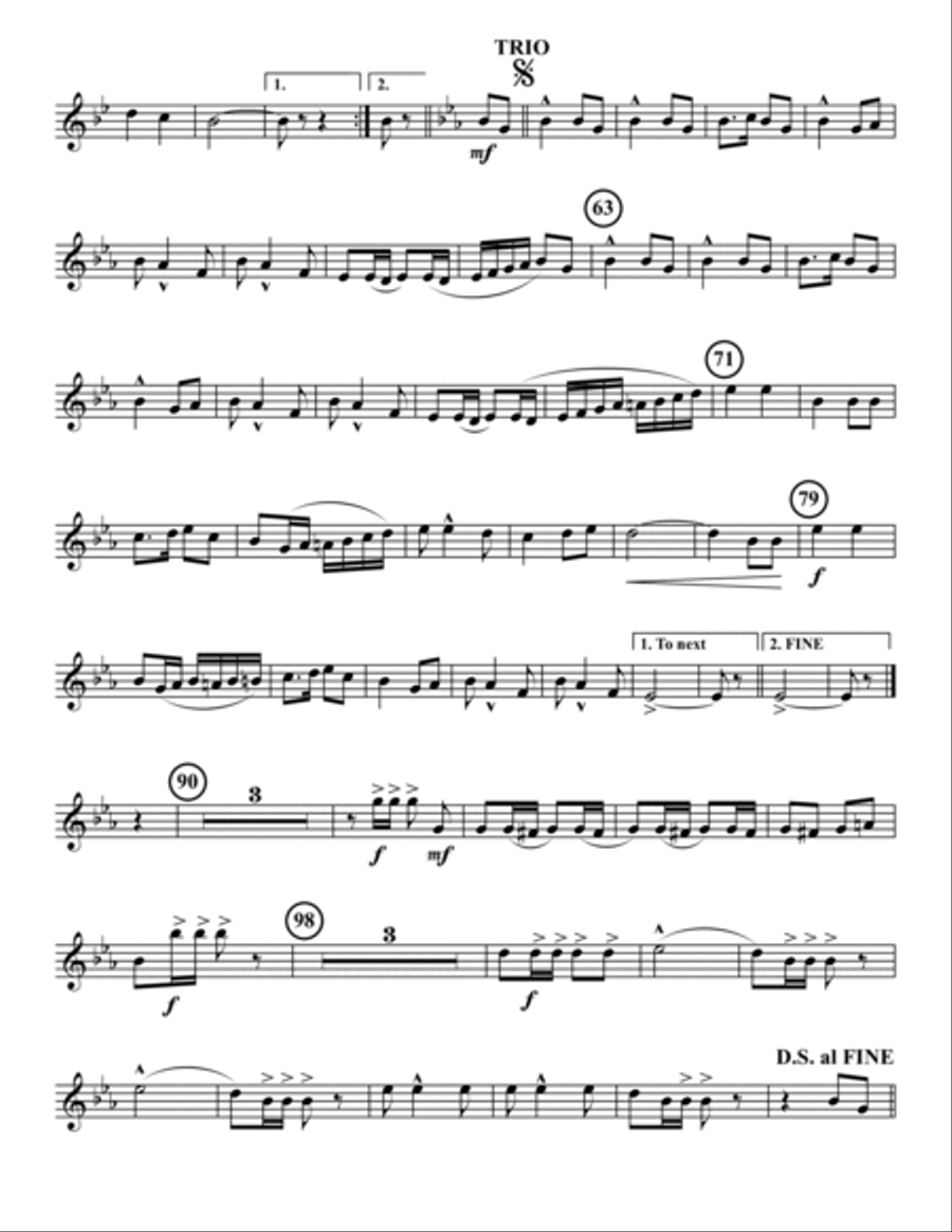 U.S. Field Artillery March Brass Quintet scores gallery preview page 5