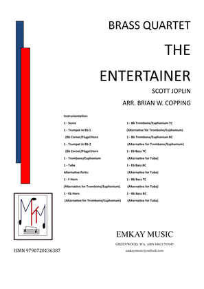 Book cover for THE ENTERTAINER - BRASS QUARTET