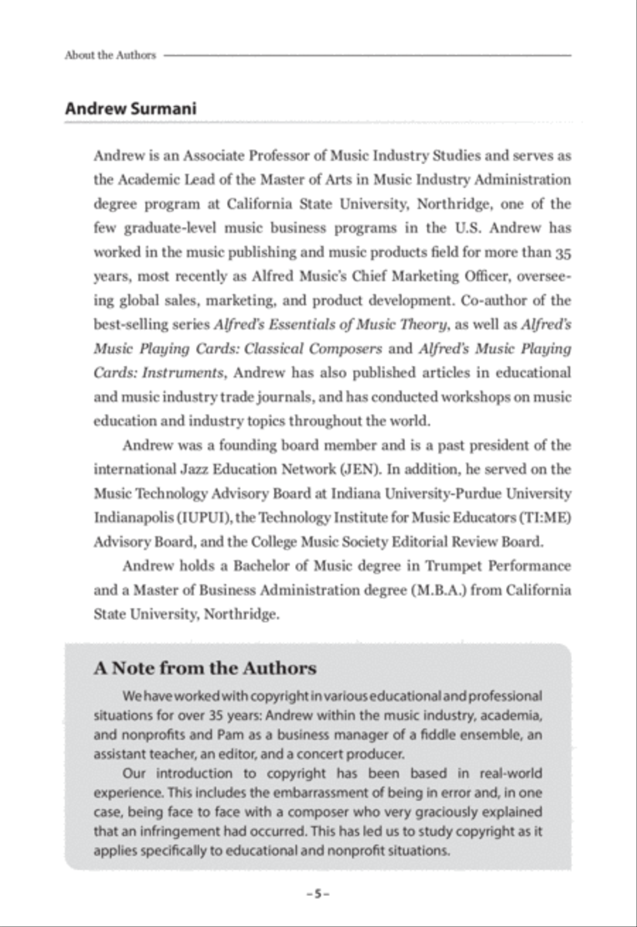 Copyright Handbook for Music Educators and Directors Director Score scores gallery preview page 5