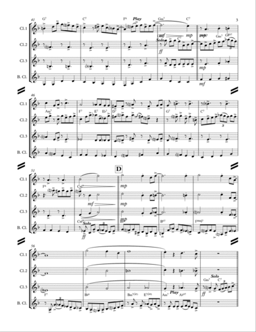 Don't Get Around Much Anymore Woodwind Ensemble scores gallery preview page 4