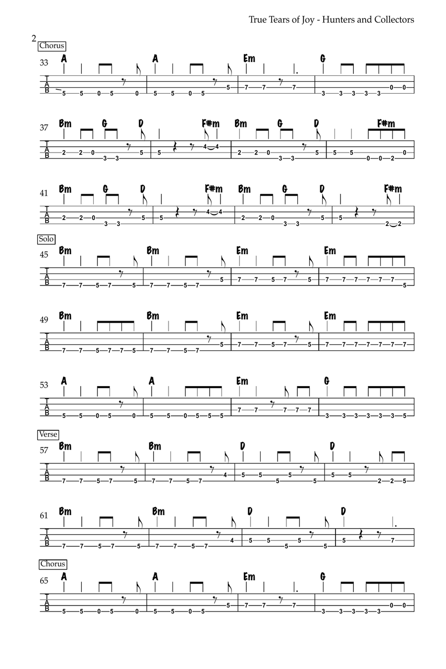Tears Of Joy Acoustic Guitar scores gallery preview page 2