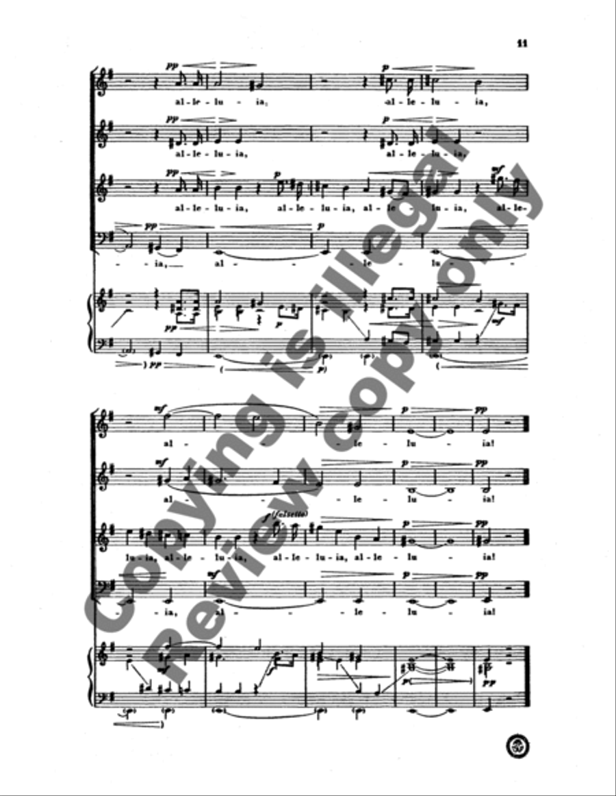Virga Jesse Floruit (The Rod of Jesse Hath Blossomed) 4-Part scores gallery preview page 12