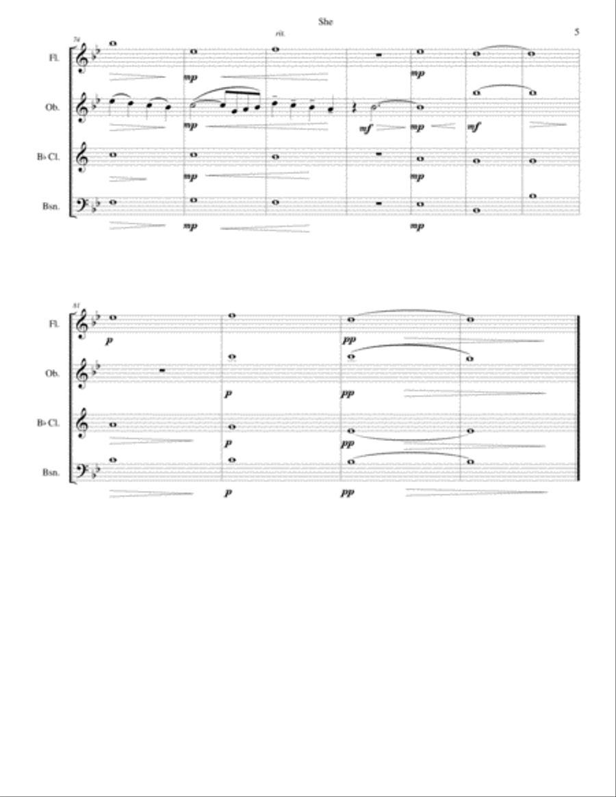 She Woodwind Quartet scores gallery preview page 5