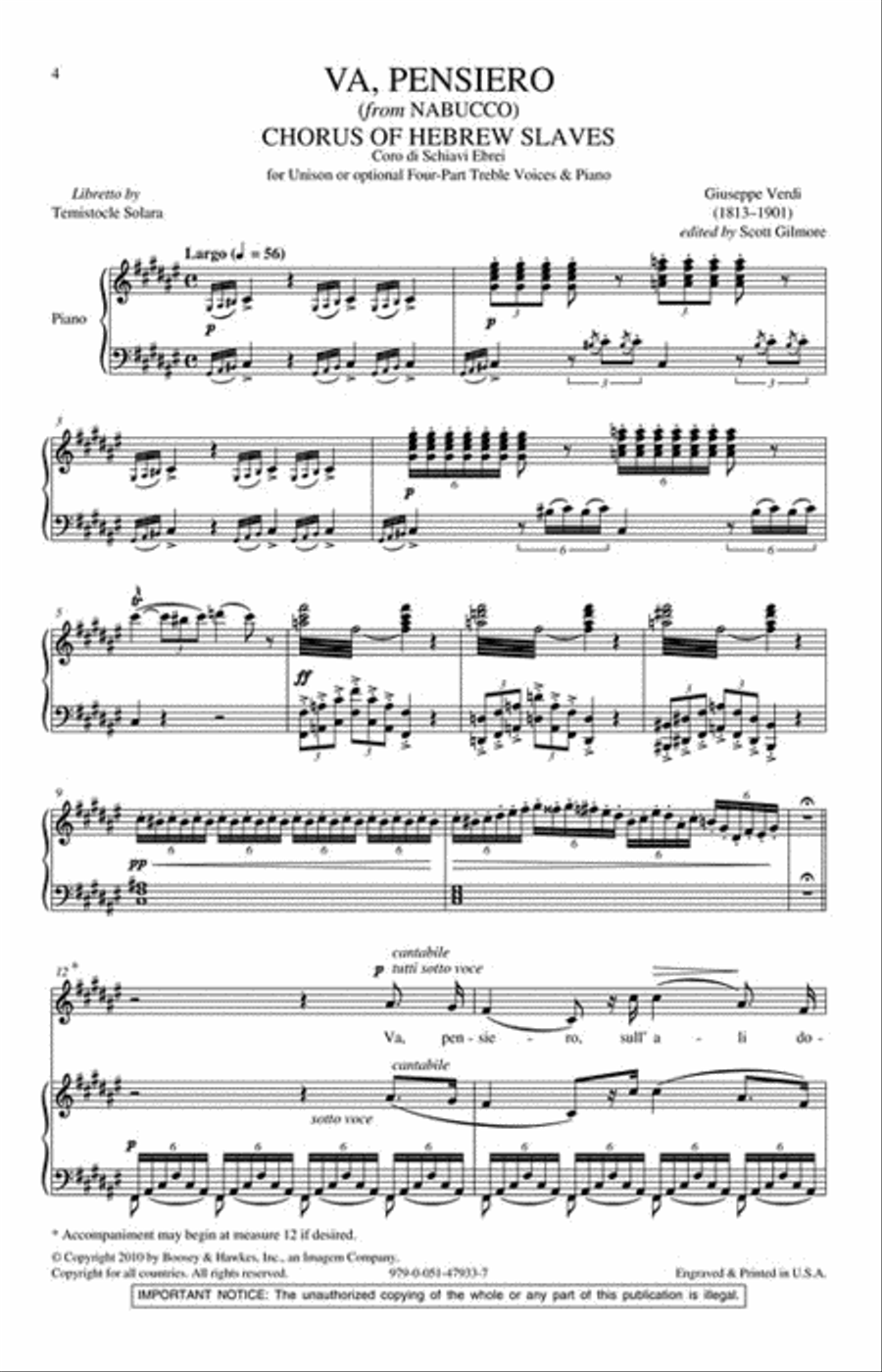 Va, Pensiero 4-Part scores gallery preview page 2