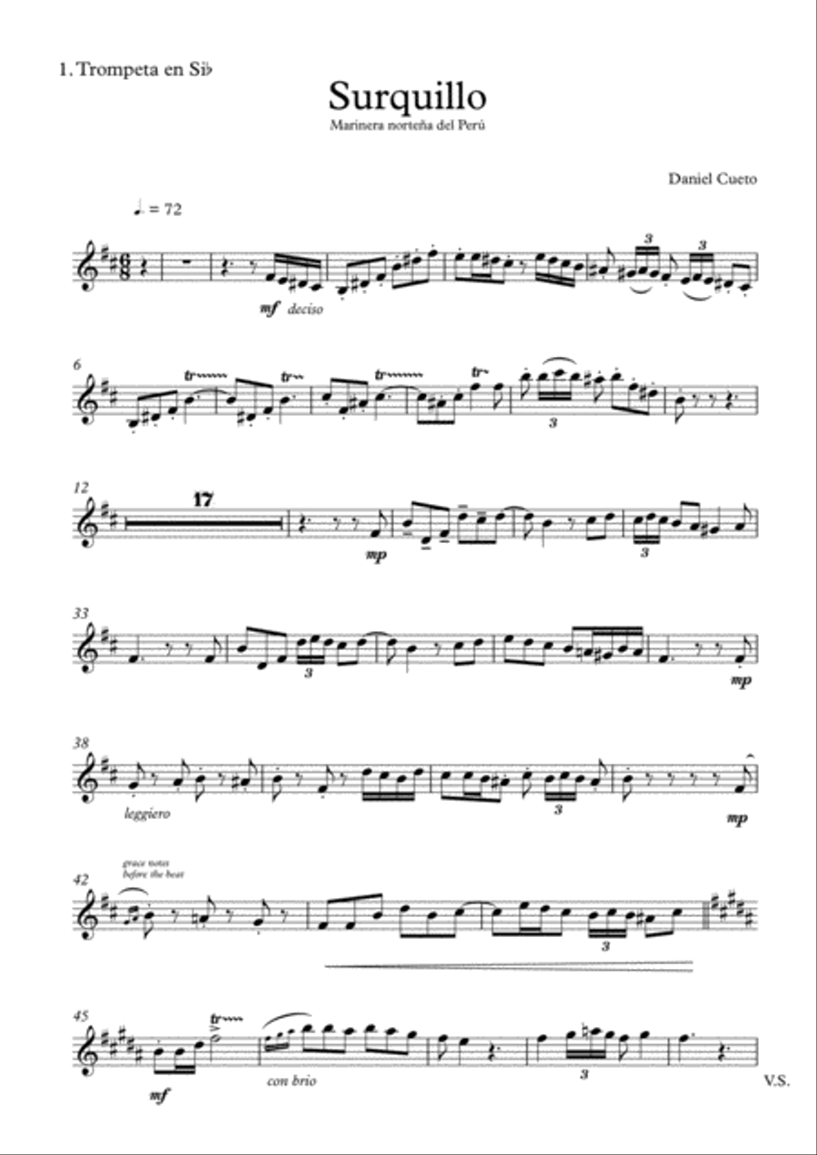 SURQUILLO for brass octet Brass Ensemble scores gallery preview page 3