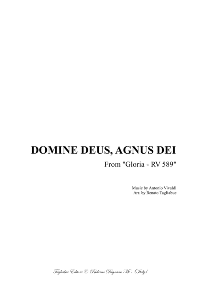 DOMINE DEUS, AGNUS DEI - Vivaldi - From "Gloria" RV 589 - For Alto, SATB Choir and Piano/Organ image number null