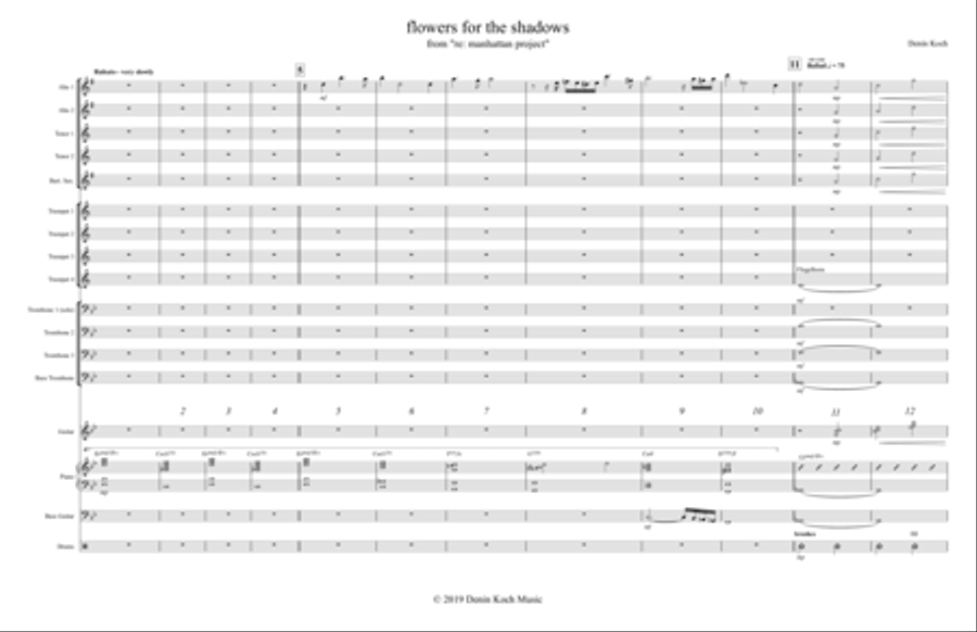 flowers for the shadows Jazz Ensemble scores gallery preview page 2