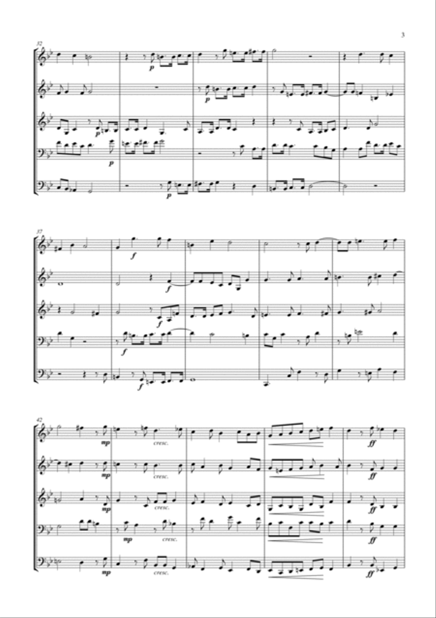 Canzon Prima for brass quintet Brass Quintet scores gallery preview page 4