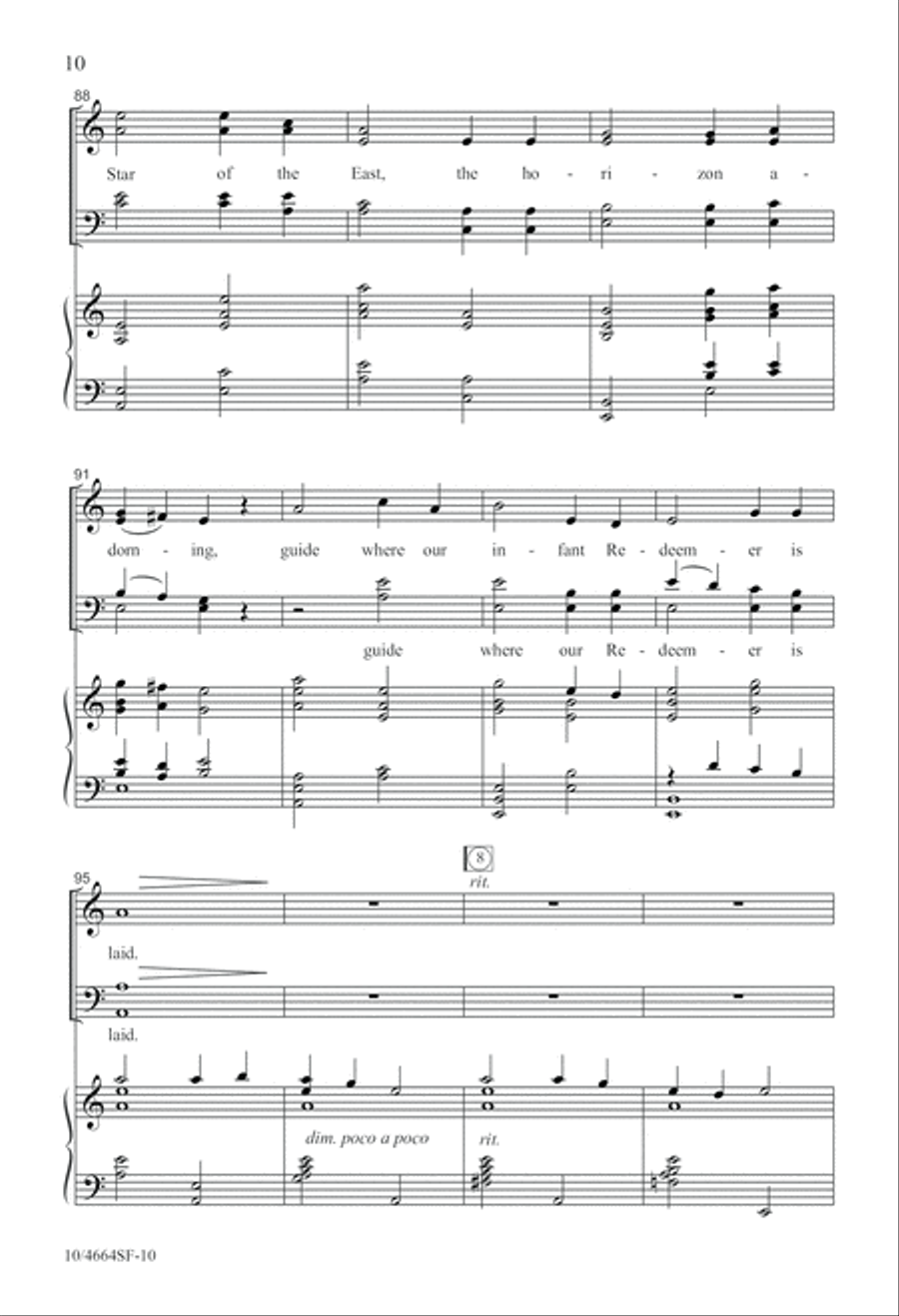 Star in the East 4-Part scores gallery preview page 10