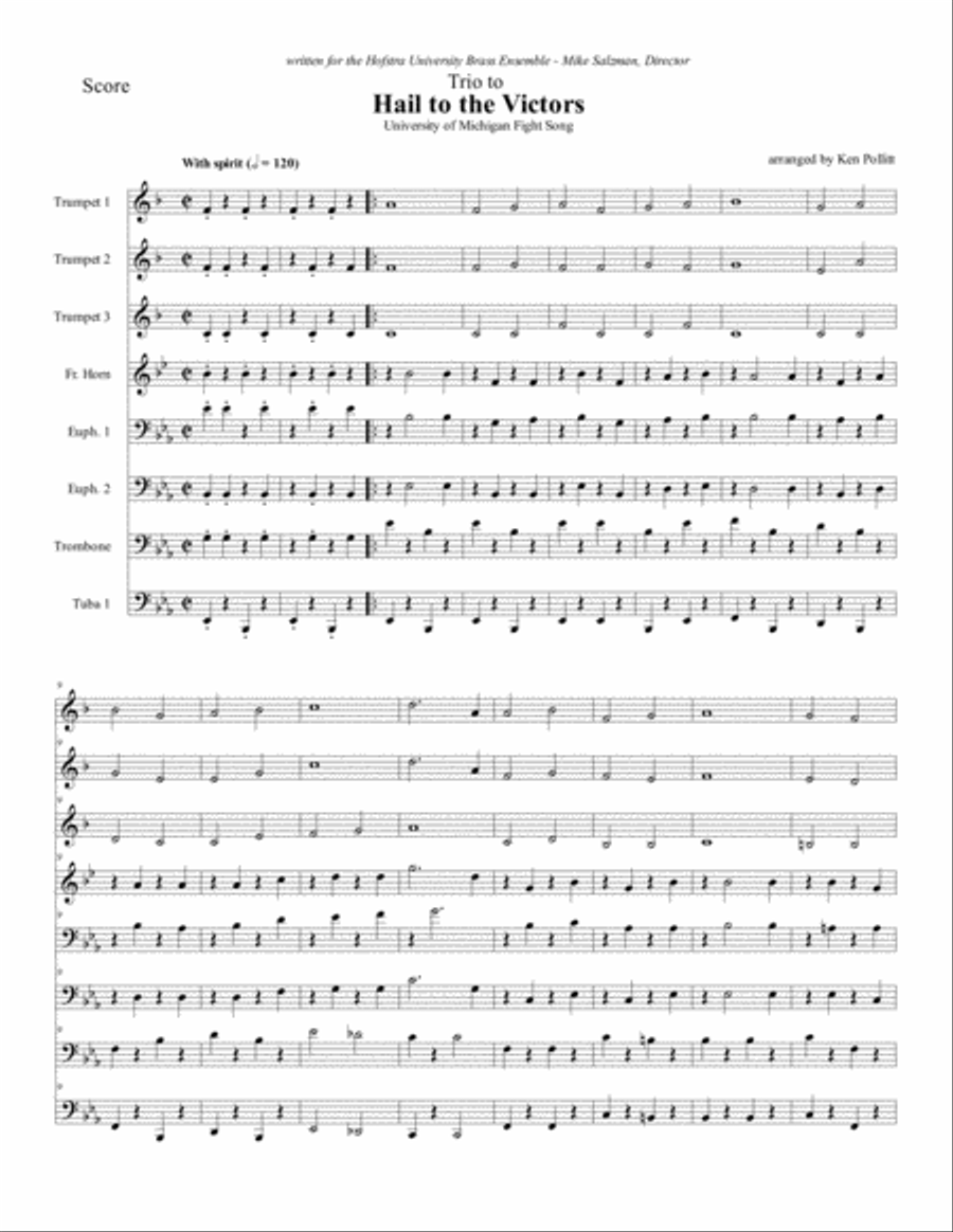 Hail to the Victors Small Ensemble scores gallery preview page 1