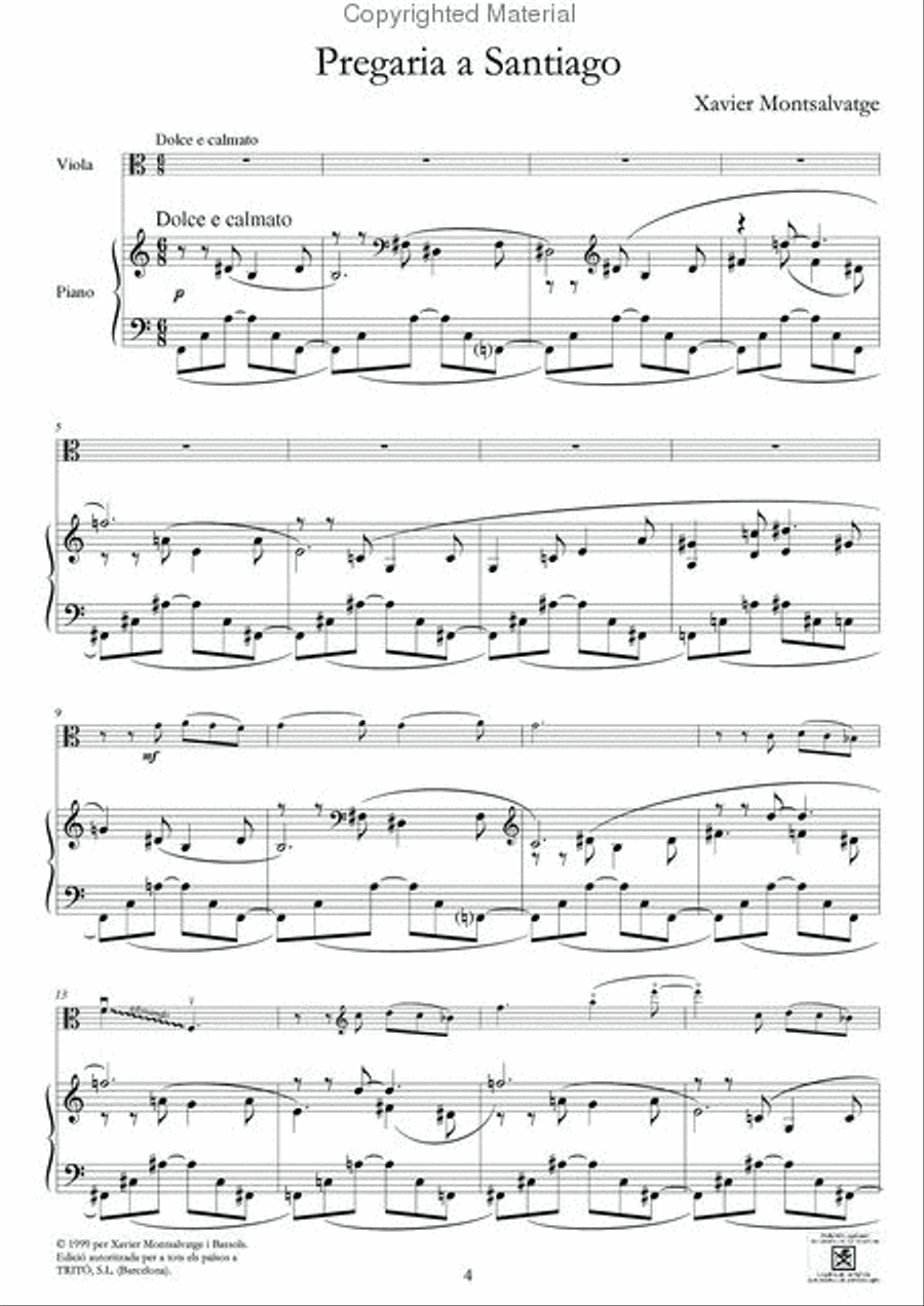 Pregaria a Santiago Pregaria a Santiago Piano Accompaniment scores gallery preview page 2