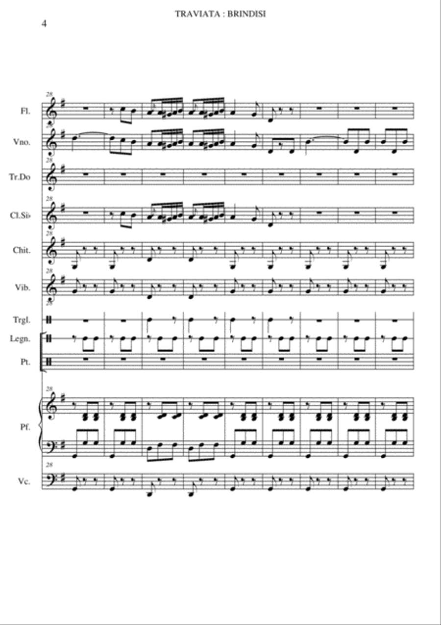 Traviata: Brindisi Small Ensemble scores gallery preview page 4
